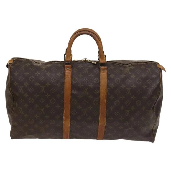 LOUIS VUITTON Monogram Keepall 55 Boston Bag M41424 LV Auth BD2115 - Picture 1 of 16